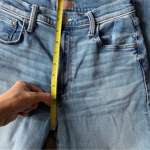 NEW MOTHER LIL Rambler Zip Flood Jeans Wide Leg 27 P - Picture 10 of 10